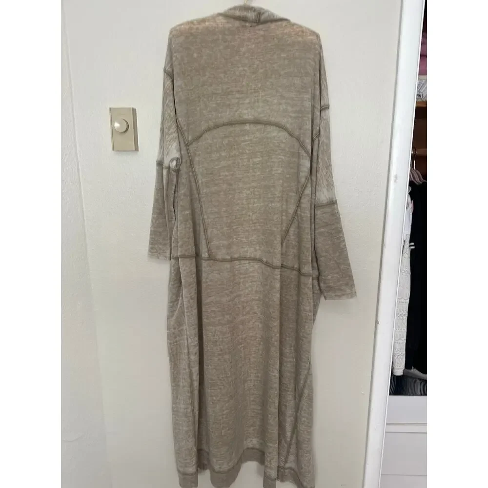 Intimately Free People Small Cozy Girl Longline Cardigan Sage Green w Pockets